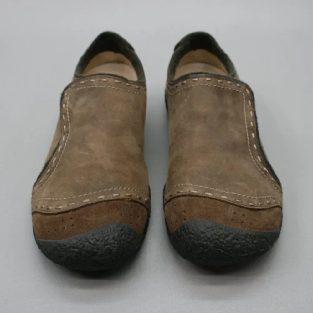 Keen Brown Flats with Durable Rubber Sole and Slip-On Design - Picture 5 of 12